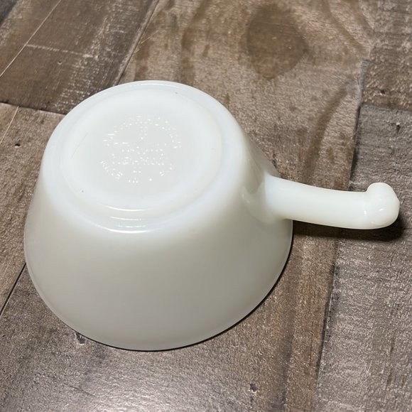 Fire King Dining Vintage Anchor Hocking Fire King Milk Glass Soup Bowls Cups 3sets Poshmark